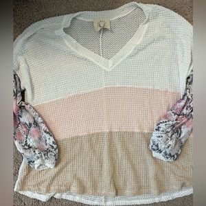 Multi color knit sweater